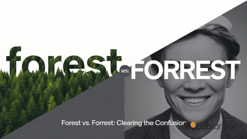 Forest vs. Forrest Clearing the Confusion'