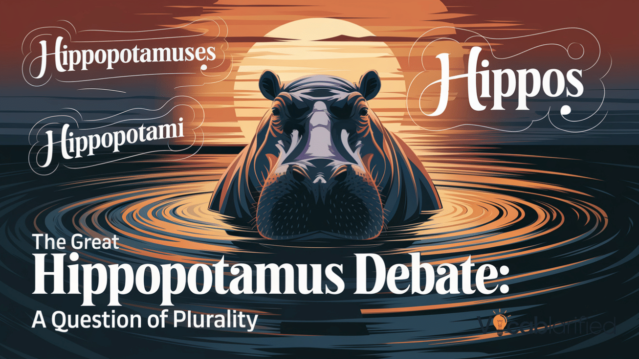 'Hippopotamuses, Hippopotami, Hippos'