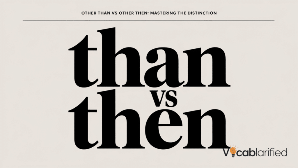 'Other Than vs Other Then