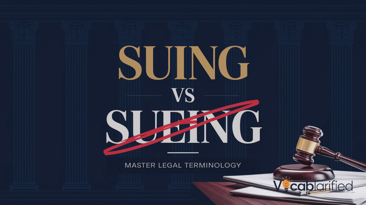 SUING vs SUEING