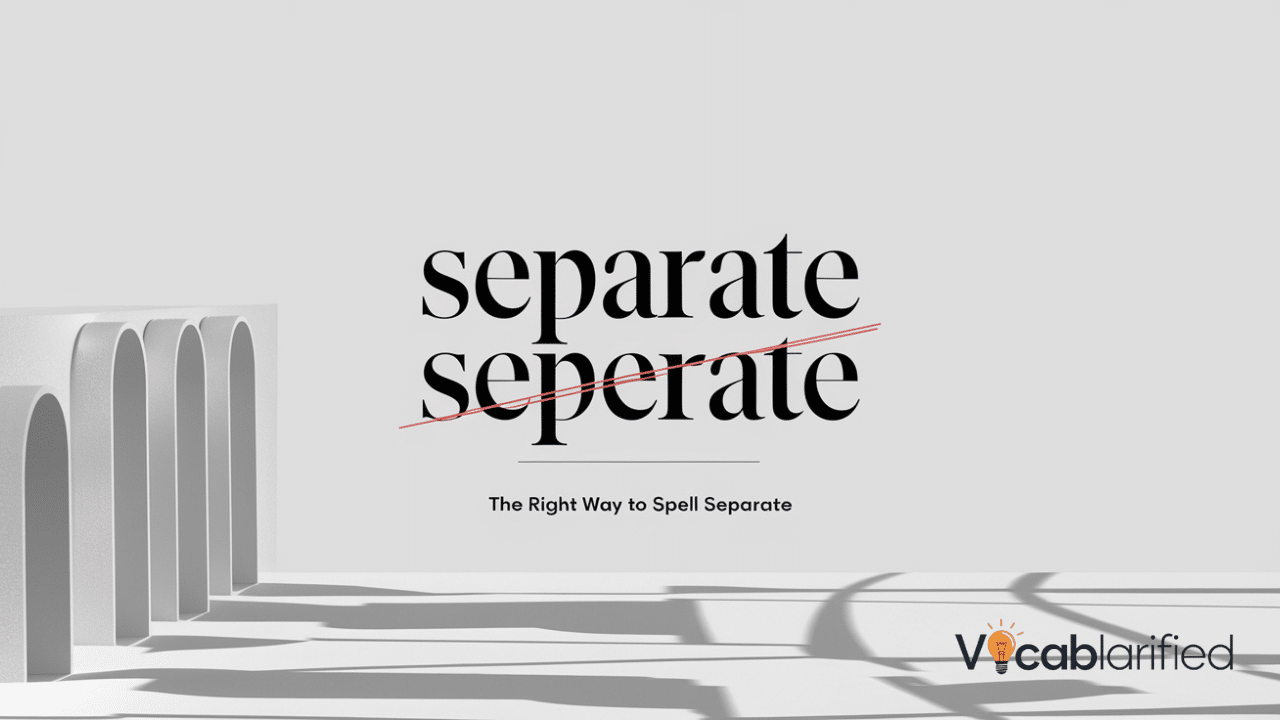 'The Right Way to Spell Separate