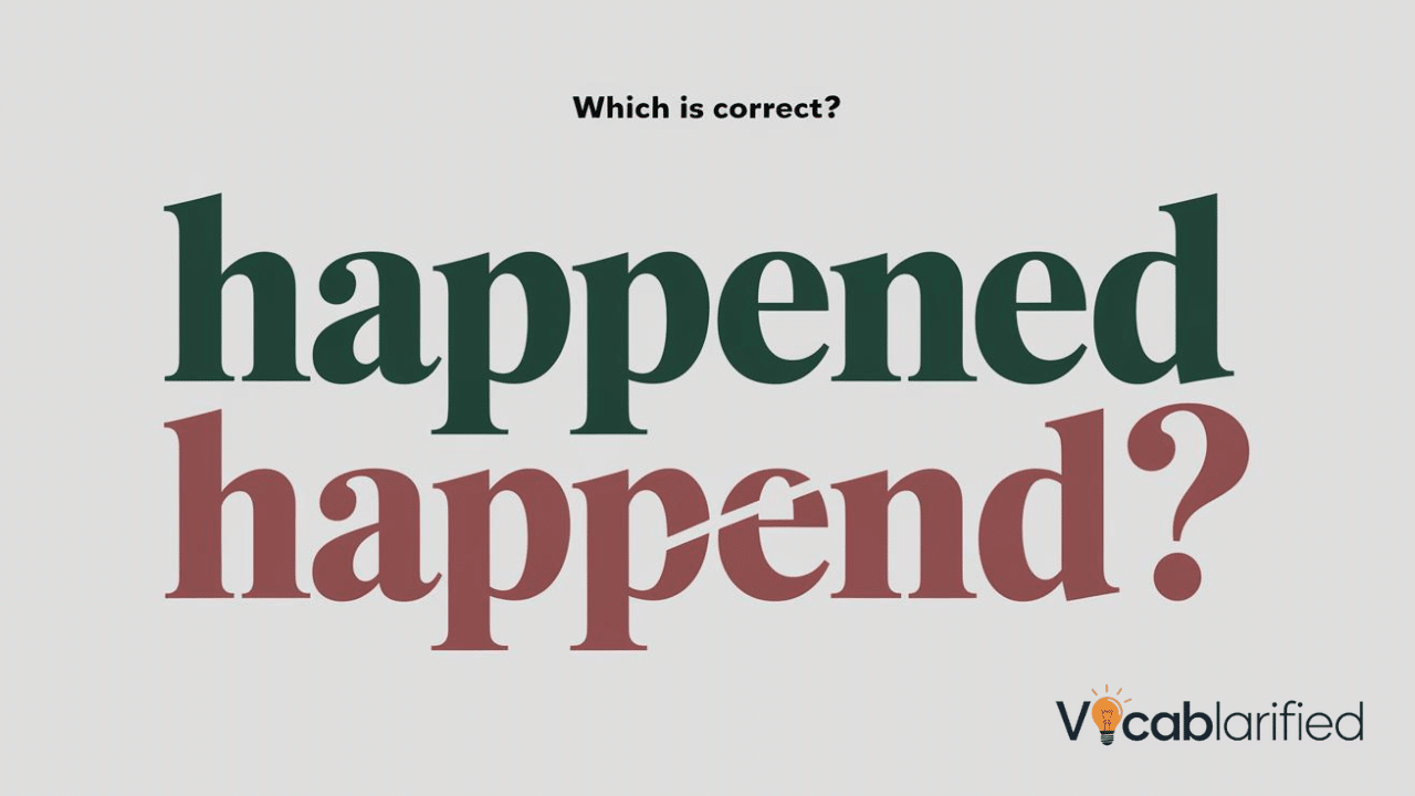 Happened Or Happend: Which Is Correct? - Vocablarified