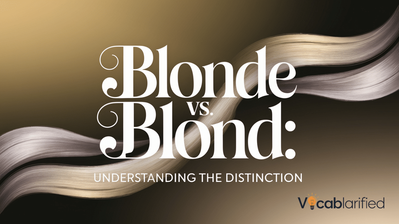 Blonde vs Blond