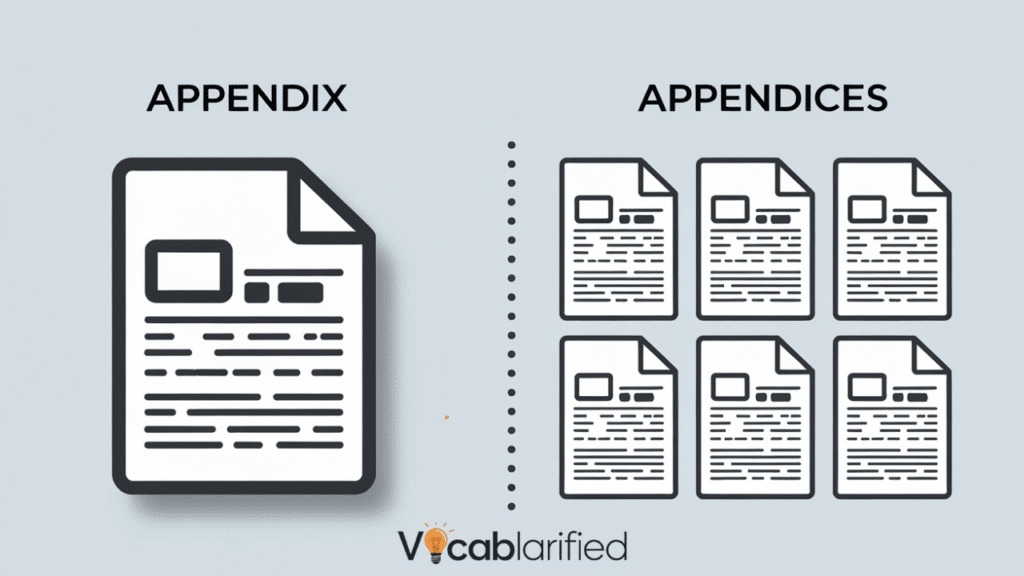 Appendices or Appendix